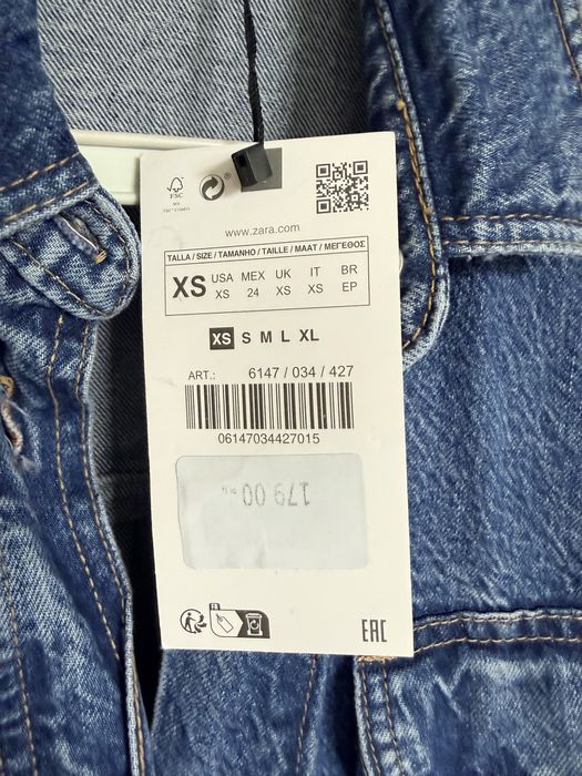 Zara jeansowa koszula kurtka xs oversize nowa z metką