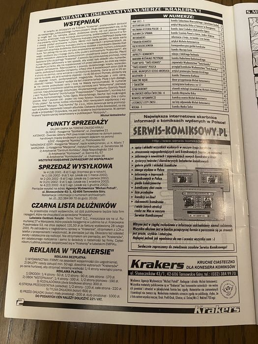 Krakers 18 ( 2001/04 )  magazyn komiksowy, komiks Michaś Potrafi