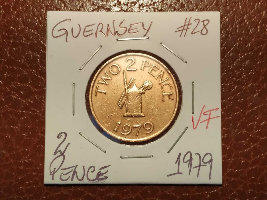 Guernsey - moeda de 2 pence de 1979 (VF)