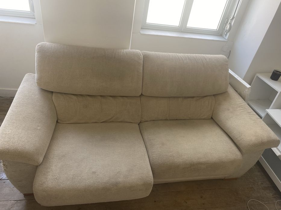 Sofá 3 lugares com bancos retrateis