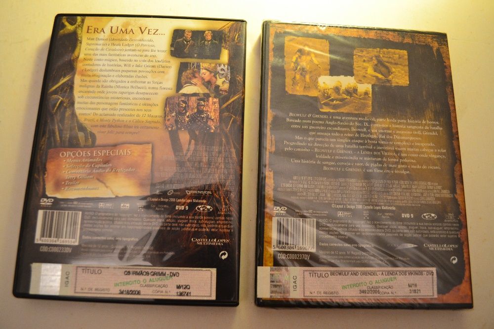 Pack 4 DVDs Acção/Aventura NOVOS