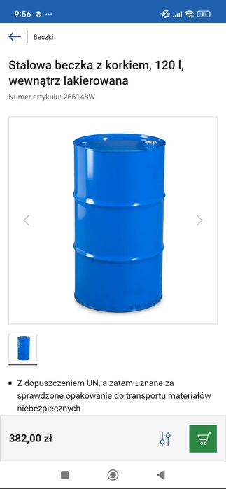 Nowe beczki 120L, 200L