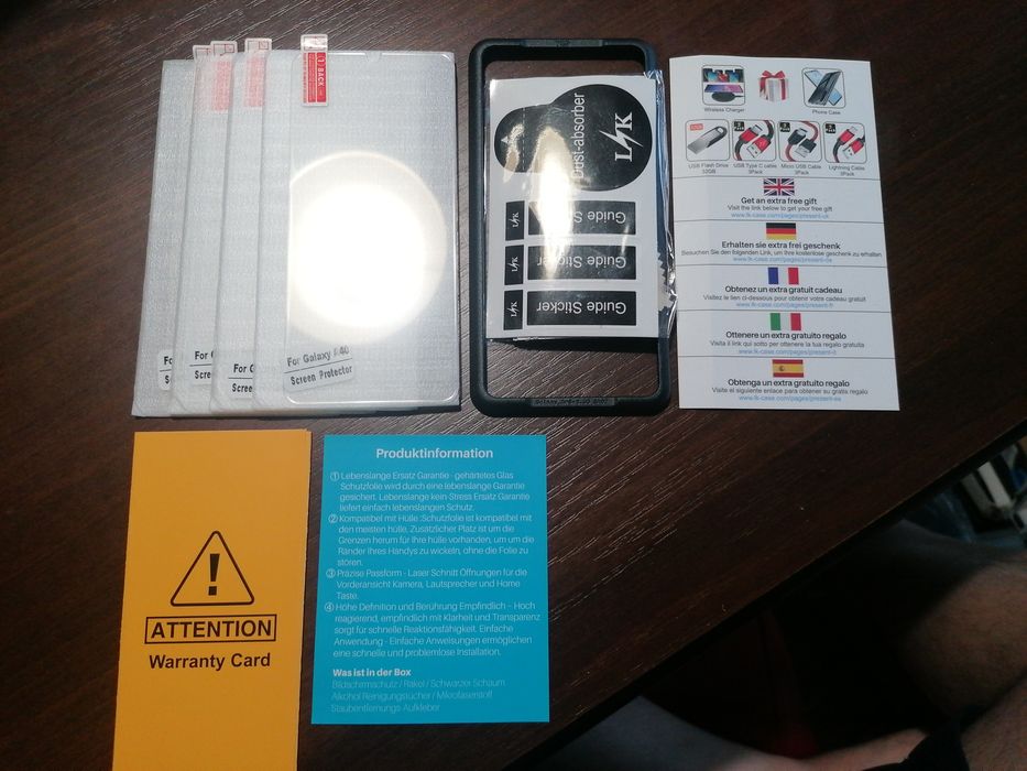 Szkło hartowane x 4 sztuki do Samsung Galaxy A40