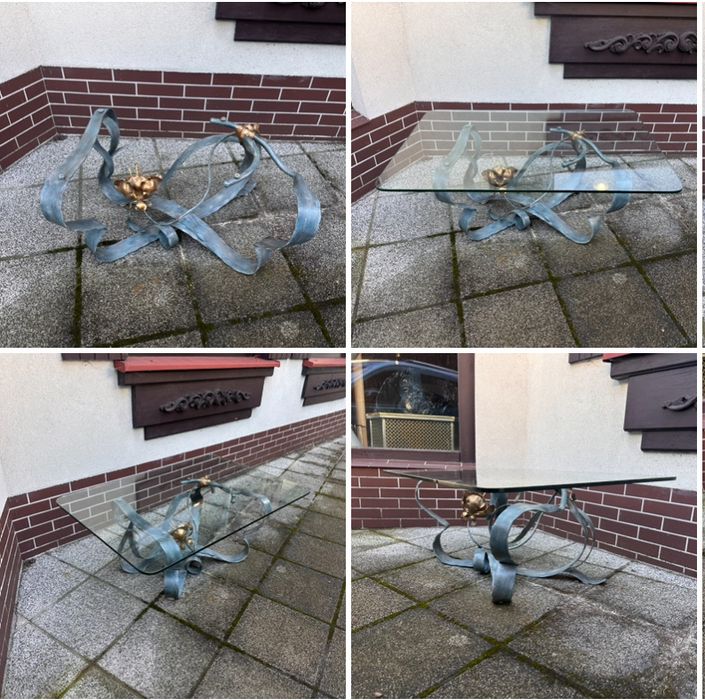 Brutalizm unikalny stolik kawowy z lat 80-tych.