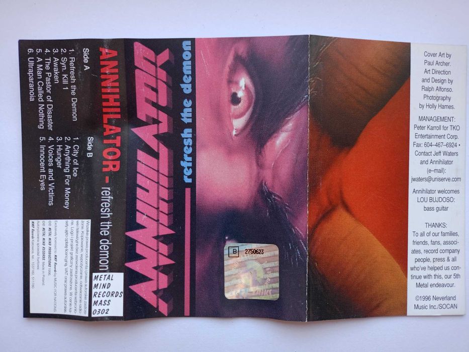 Annihilator - Refresh The Demon kaseta magnetofonowa