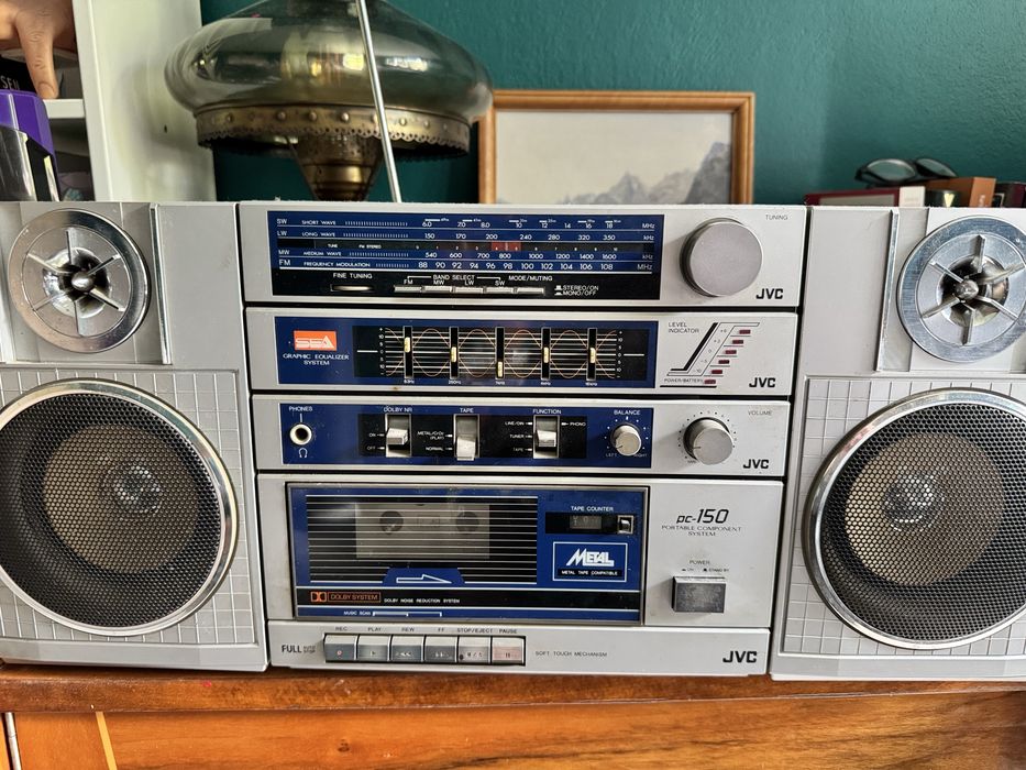 JVC PC-150LB – Kultowy Boombox Vintage z Lat 80. / Zestaw Komponentowy / SEA Equalizer / 100% Sprawny