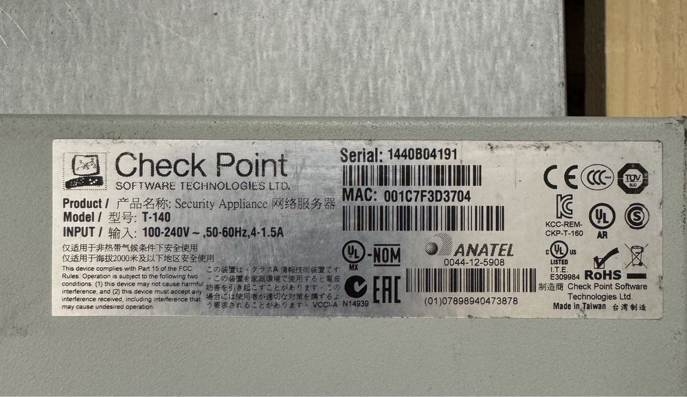 Firewall - Check Point CPAP-SG4400-NGFW