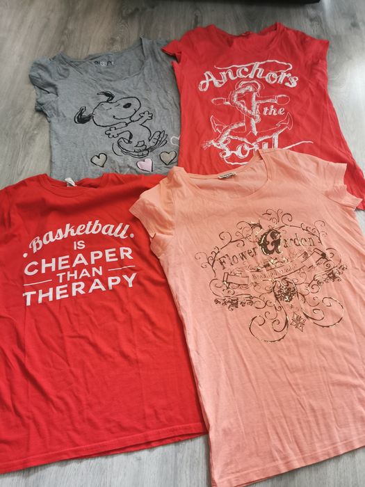 Zestaw 4 koszulek T shirt S