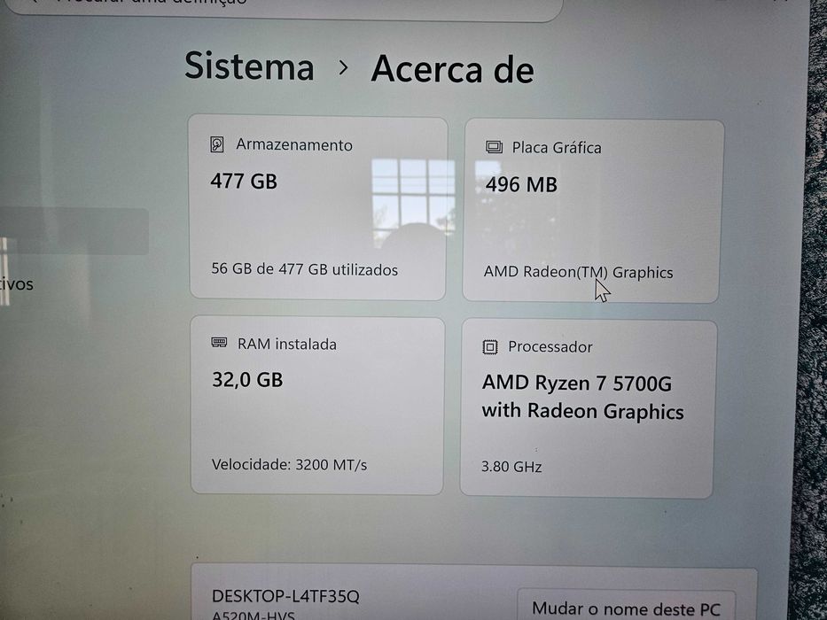 PC Desktop Completo Joybe Computers (Ryzen 7 5700G/RX Vega 8/32GB DDR/512GB c/3 anos garantia