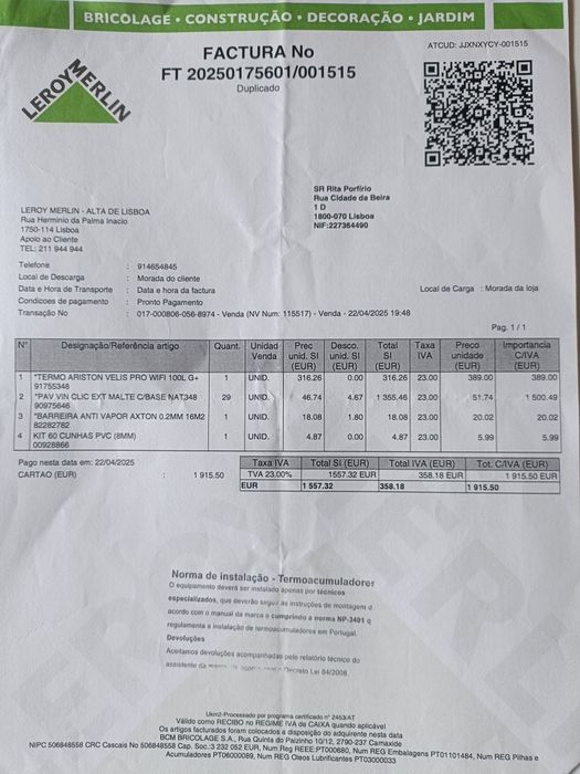 Termoacumulador Velis 100L