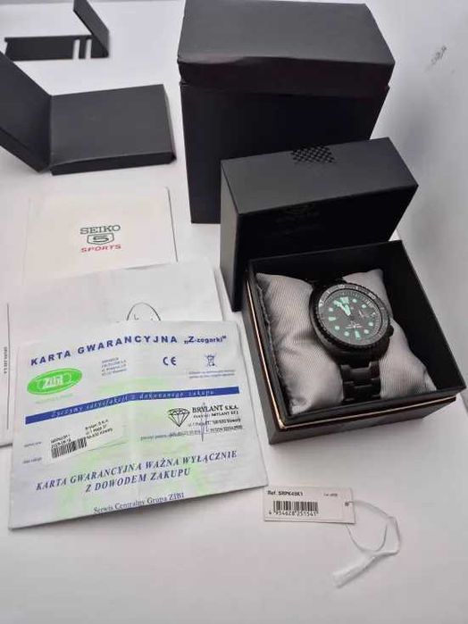 Zegarek Męski Seiko Prospex Night Vision Turtle SRPK43K1 Full Set
