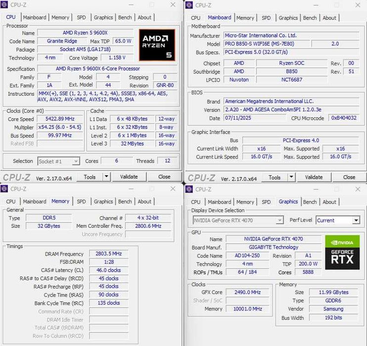 prawie nowy ryzen 9600x rtx4070 32gb ddr5