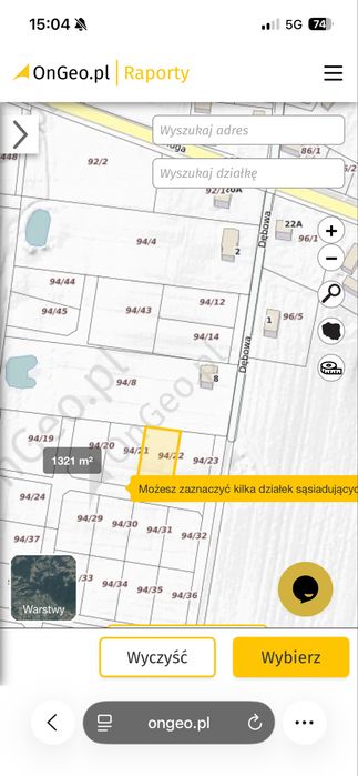 Działki budowlane Rudzienice k. Iławy