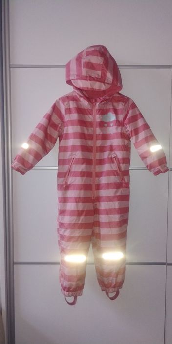 86/92 Pocopiano kombinezon przeciwdeszczowy na polarku wiosenno-jesien