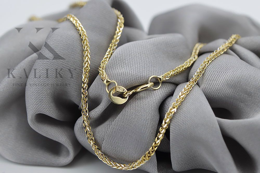Złoty łańcuszek 14k 585 żółte złoto włoski Lisi ogon cc035y 45cm 1mm G