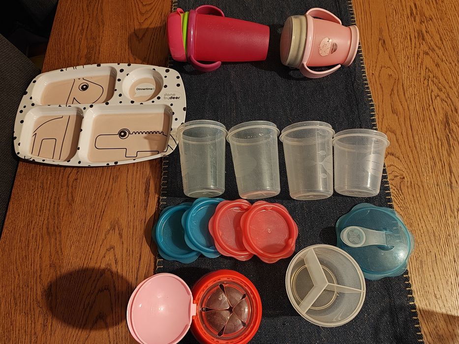 SkipHop, Lovi, Done by deer, Tescoma - Zestaw naczyń dladzieci