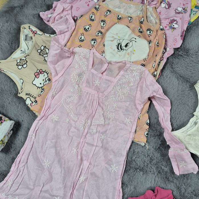 Paka ubran dla dziewczynki zestaw sukienki.92-98cm