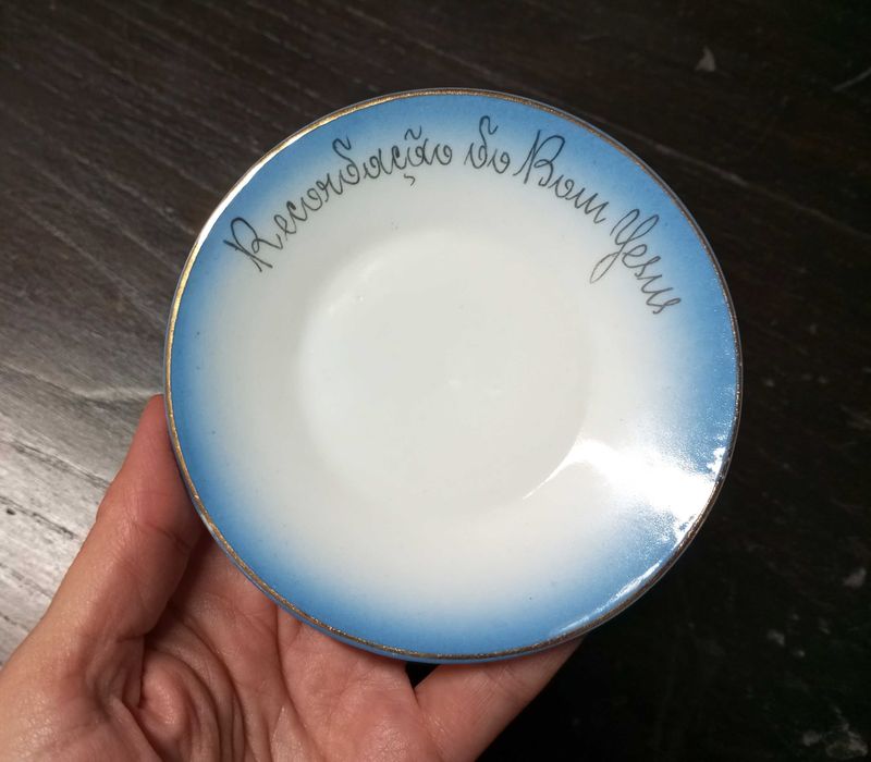 Antiga caneca e chávena de café Centenário Vista Alegre