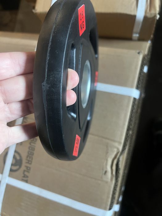 Диск олімпійський гумовий чорний 2,5-25 кг