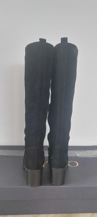 Ryłko Relax czarne welurowe kozaki