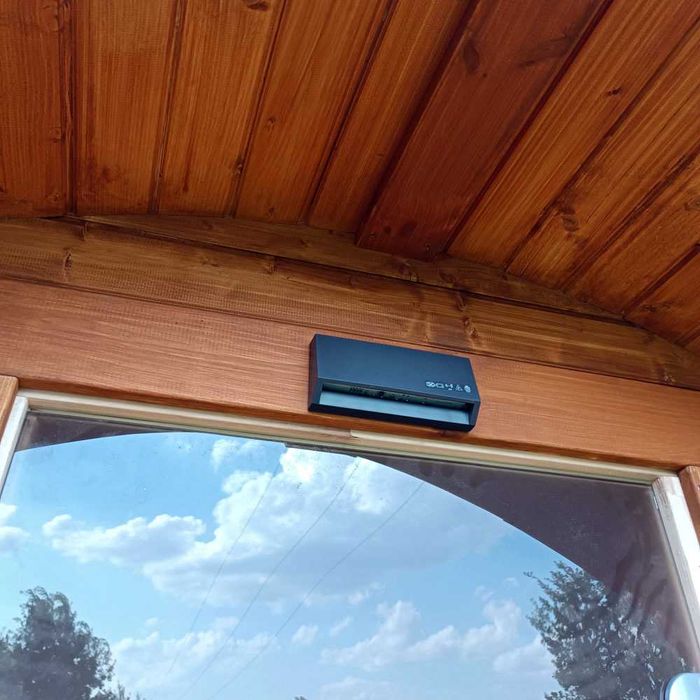 Sauna Ogrodowa QUADRO, Opcje: Piec na Drewno i Elektryczny, LED Kolory