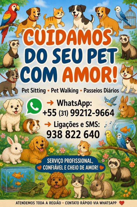 Cuidador de Animais , qualquer tipo.