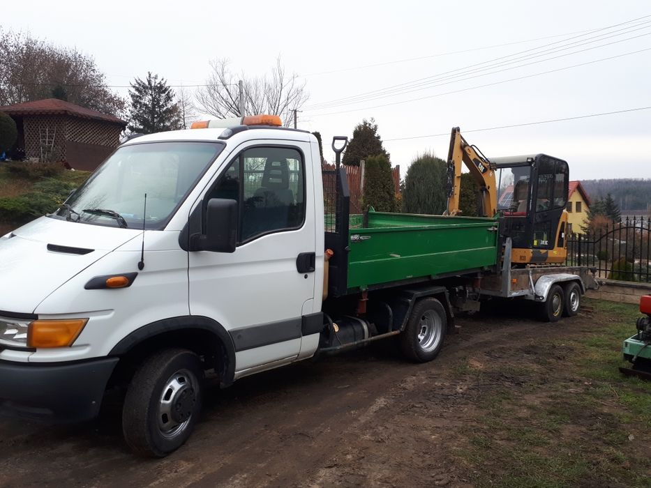 PRACE ZIEMNE minikoparką transport ziemi przyłącza wodne ,odwodnienia