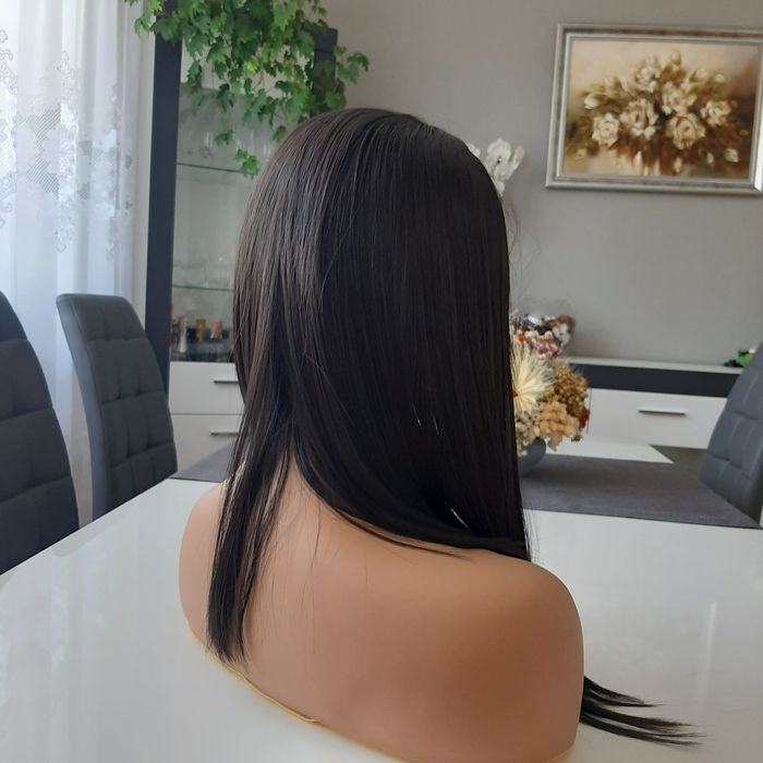 Peruka lace front ciemny brąz 40 cm