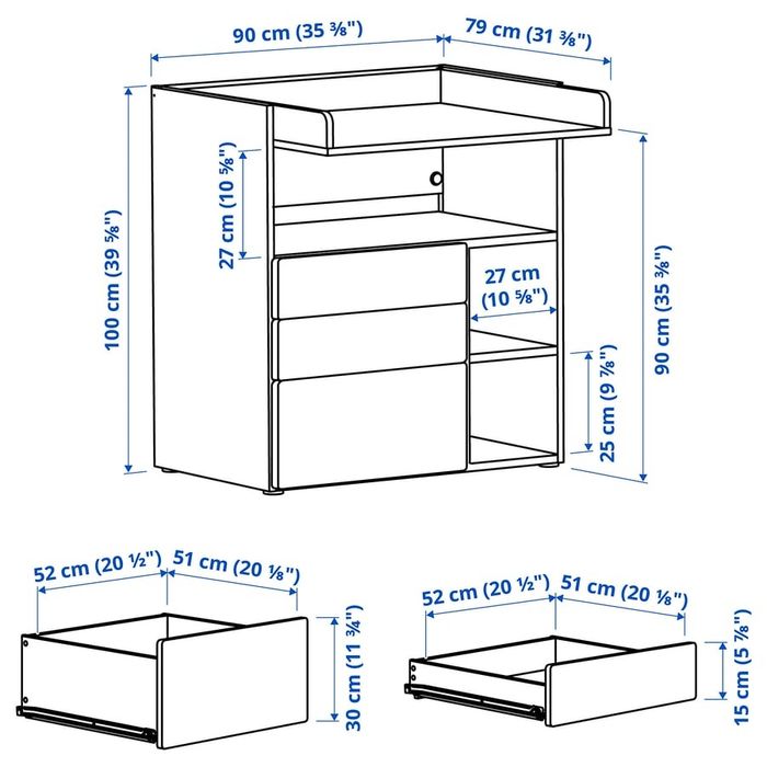 Trocador/fraldário Ikea