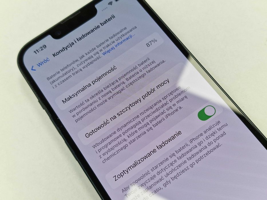 Iphone 14 128GB/ Midnight/ BAT 87%/ Grade A- + ładowarka/ Gwarancja
