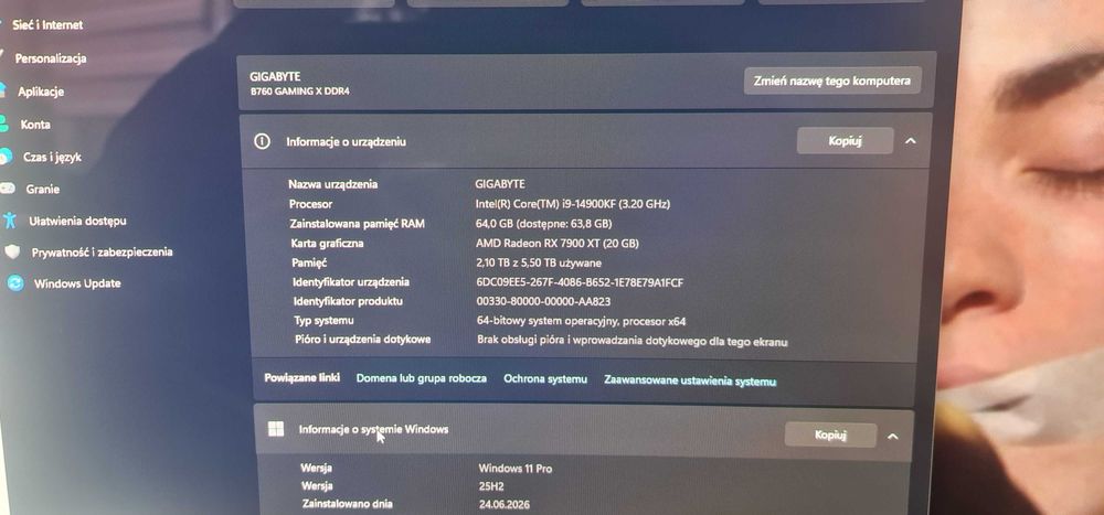 Komputer PC i9 14900KF LGA1700 3.20 GHz