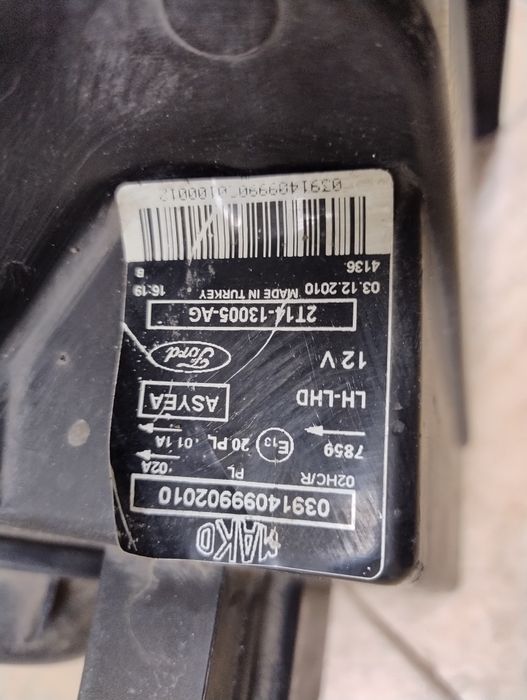 Ford connect tourneo lampa reflektor lewy przód Europa oryginał wysyłka Ford Transit Connect I (2002-2013)