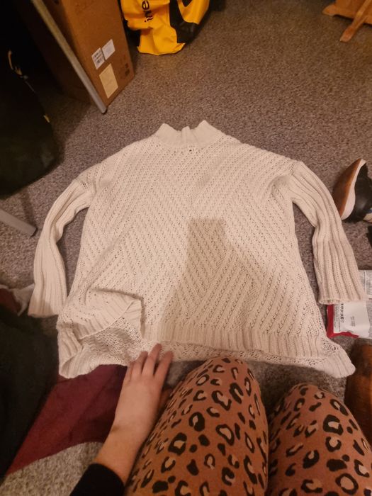 golfik damski M bialy