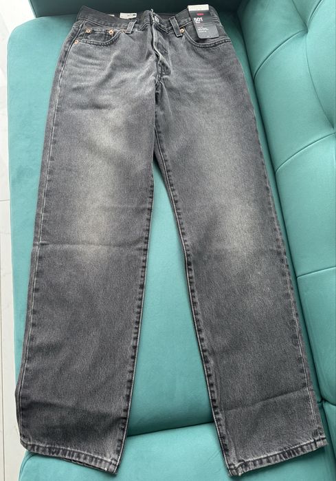 Джинси бренду Levi’s, 501 модель 90-х прямого крою, сіро-чорні