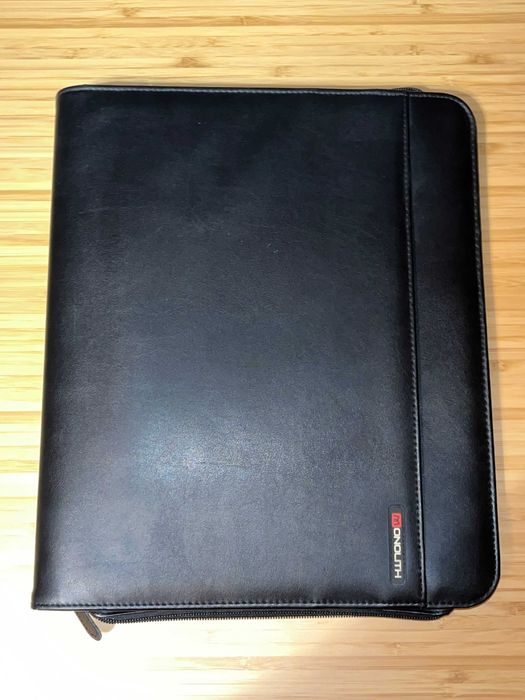 Aktówka / Teczka skórzana na suwak A4 - MONOLITH stan BDB+