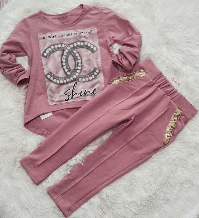 Spodnie dla dziewczynki różowe ocieplane nowу  rr., 98-104