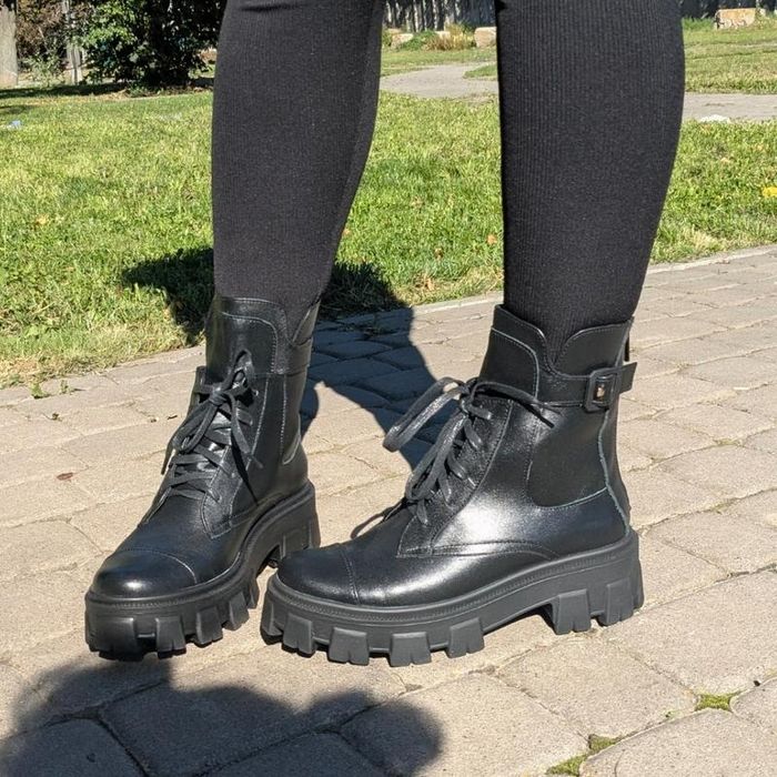 Черевики демісезоні чорні натуральна шкіра