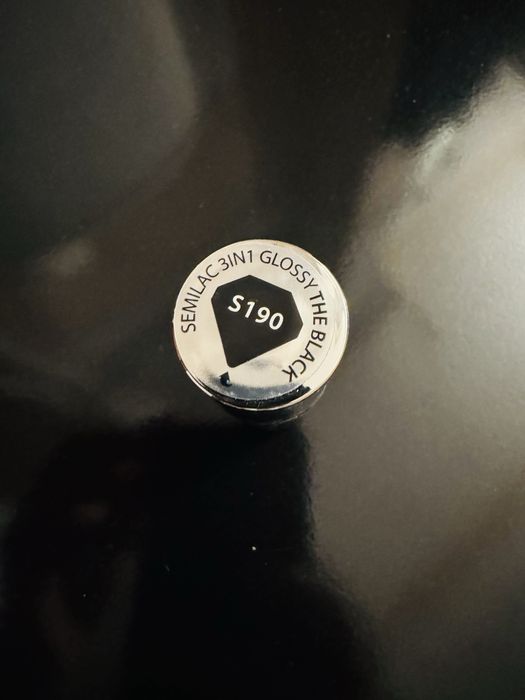 SEMILAC One Step 3in1 Glossy 190 black czarny raz uzyty