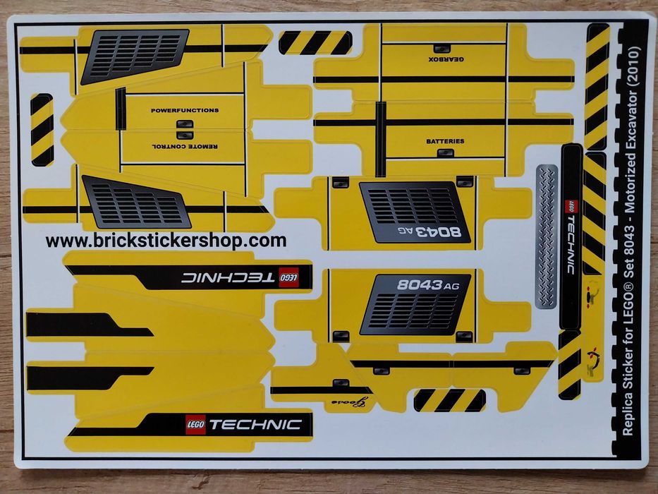Lego technic 8043 zmotoryzowana koparka na pilota .