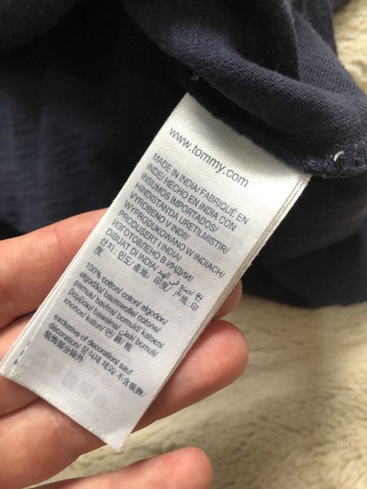 TOMMY JEANS (S) Hilfiger лонгслив мужской темно-синий оригинал