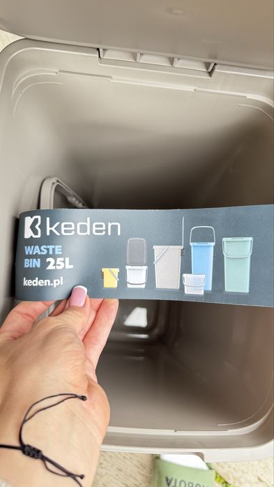 Kosz na śmieci beżowy 25