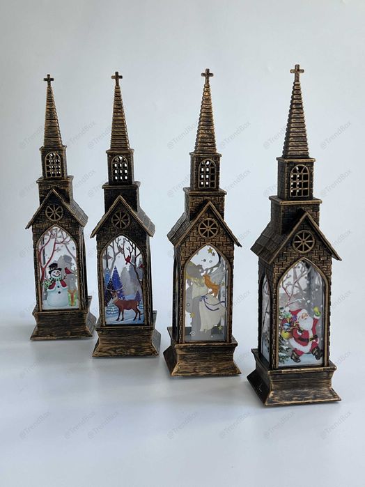 Різдвяні ліхтарі LED Свічка/ГОТИЧНИЙ СТИЛЬ/З БАТАРЕЙКОЮ!/ Ціна за 4 шт