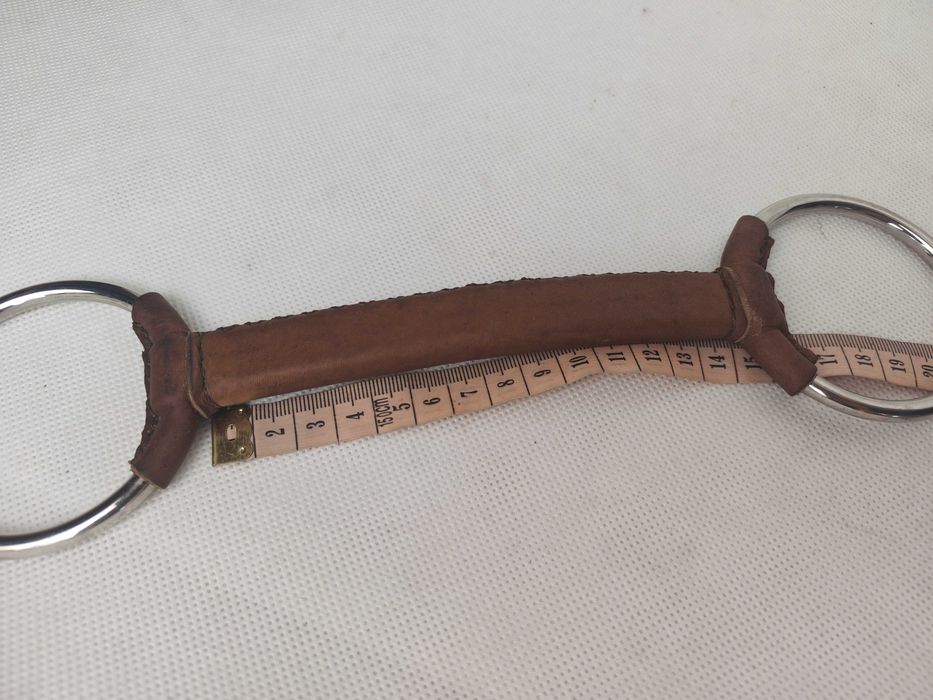 Nowe Wędzidło skórzane, grubość 20 mm 14 cm