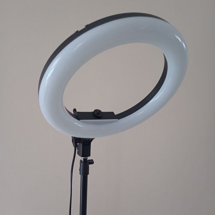 Lampa LED ring pierścieniowa statyw pilot 36W światło ciepłe zimne