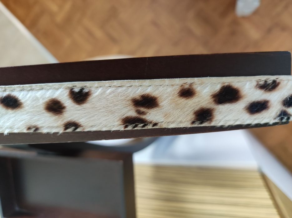 Torebka ze skóry naturalnej licowej i  z włosem