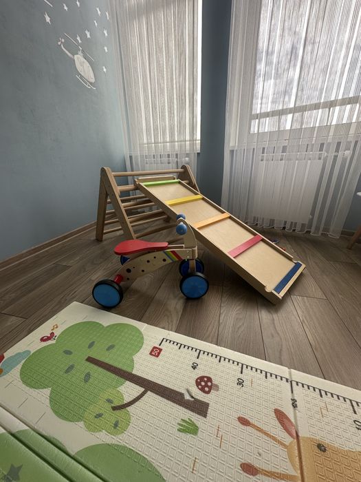 Трикутник Піклера, меблі в дитячу+велосипед+дошка монтесорі