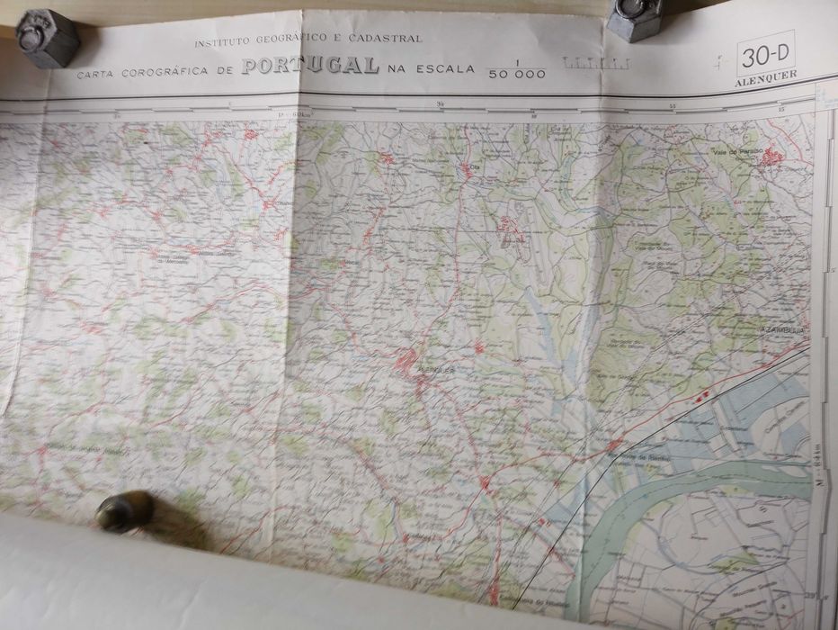Mapa Carta Corográfica de Portugal (30-D Alenquer)