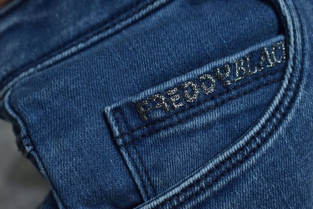Freddy Black Spodnie Legginsy Jeansowe Distress S