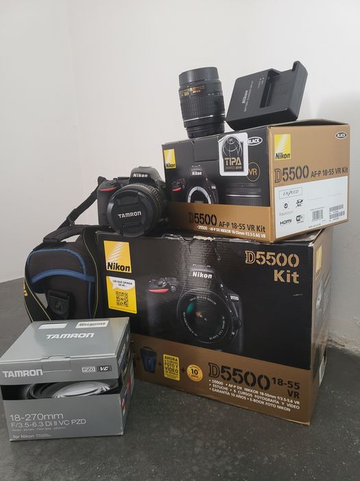 Nikon D5500 + objetiva Tamron 18 - 270mm