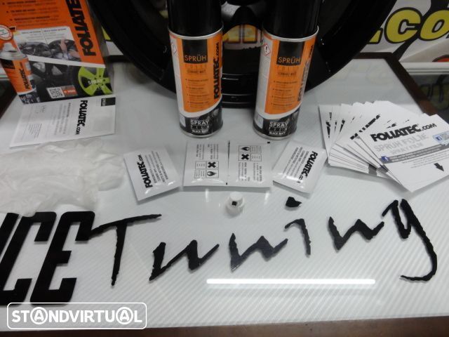 Kit de Tinta plástica removivel Foliatec em spray 2 x 400ml Preto Mate ou preto brilhante temos 30 cores em stock